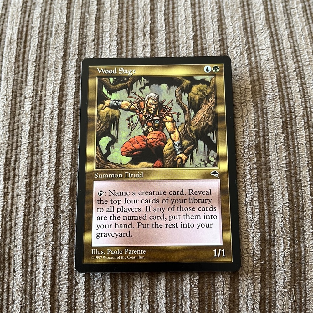 Magic the Gathering Wood Sage Tempest Regular Rare Druid